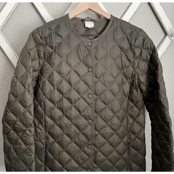 J.Jill Women's S Petite Long Lightweight Down Puffer Jacket - Picture 2 of 8